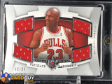 Michael Jordan 2007-08 Ultimate Collection Leadership Quad Jersey Silver #/99 - Basketball Cards