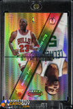 Michael Jordan/Ron Mercer/Stephon Marbury/Gary Payton 1997-98 Bowman’s Best Mirror Image Refractors #MI1 basketball card, refractor