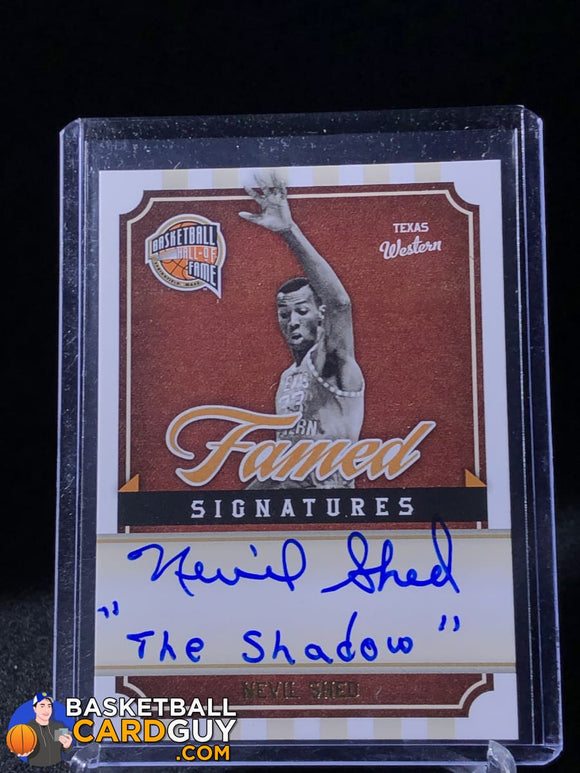 Nevil Shed 2009-10 Hall of Fame Famed Signatures #/899 Inscribed The Shadow - Basketball Cards