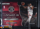 Pascal Siakam 2016-17 Panini Spectra Locked In Memorabilia Autographs #45 #/199 autograph, basketball card, jersey, numbered