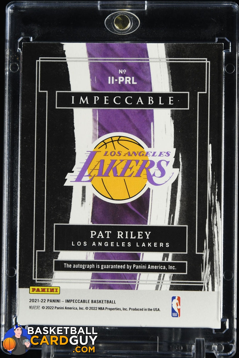 Pat Riley 2021-22 Panini Impeccable Immortal Ink Holo Silver #11 #/25 ...