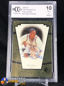 Paul Pierce 1998 SP Top Prospects Vital Signs #PP BCCG 10 - Basketball Cards