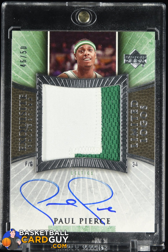 Paul Pierce 2005-06 Exquisite Collection Limited Logos #LLPP autograph, basketball card, exquisite, numbered, patch