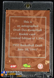 Rasheed Wallace 1995 Classic Draft Day Autographs #NNO autograph, basketball card