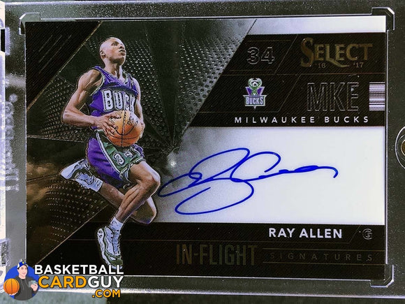 Ray Allen 2016-17 Select In Flight Signatures #5 - Basketball Cards