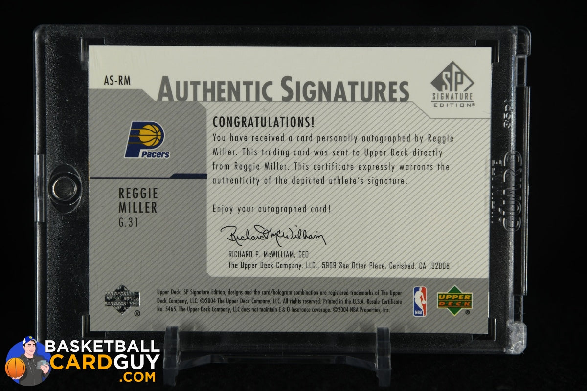 Reggie Miller 2003-04 SP Signature Edition Signatures #RM 
