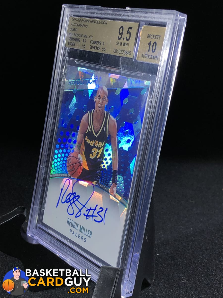 Reggie Miller 2017-18 Panini Revolution Autographs Cubic /50 BGS