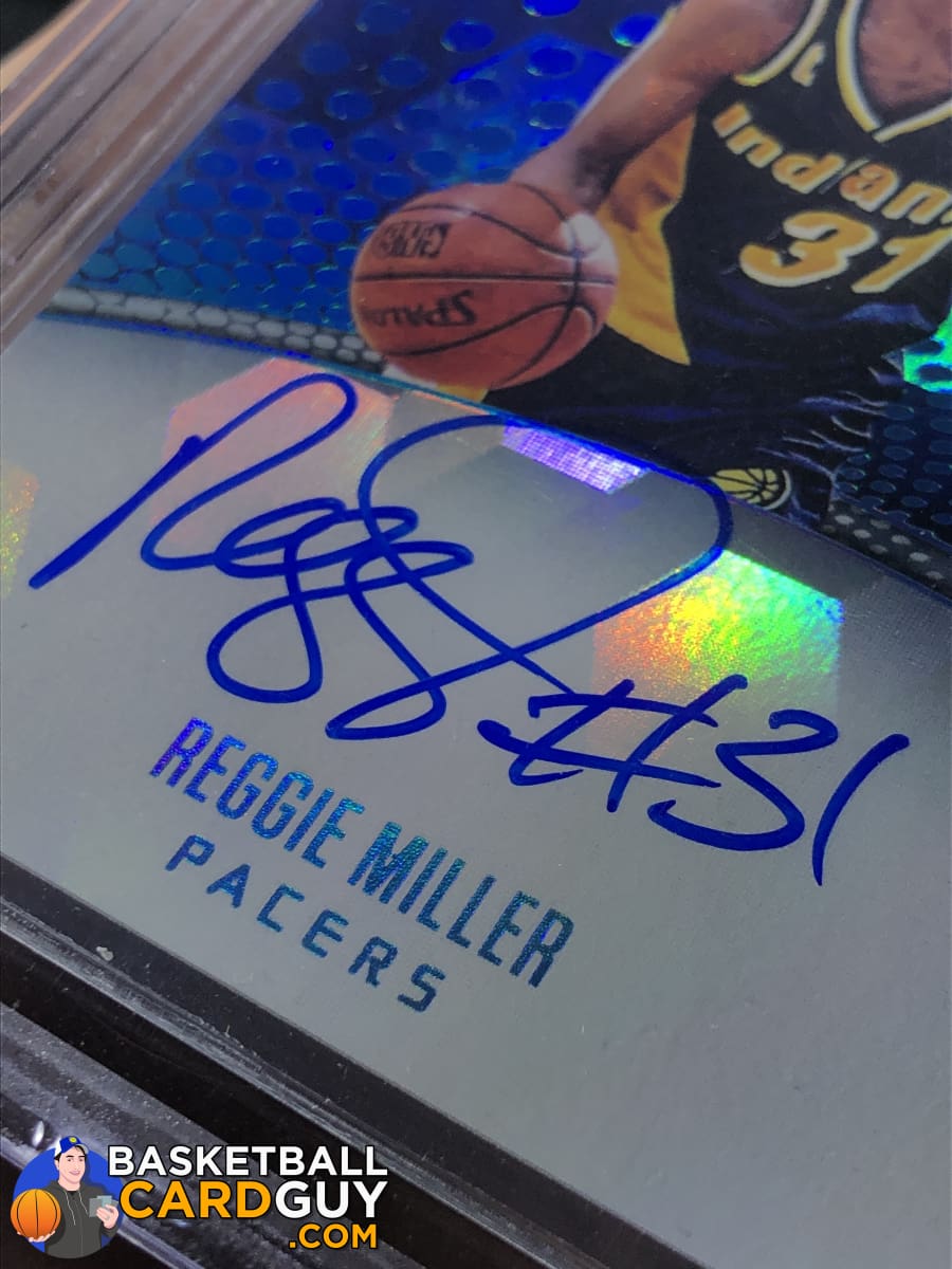 Reggie Miller 2017-18 Panini Revolution Autographs Cubic /50 BGS 95. G ...