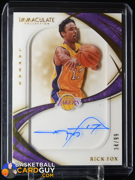 Rick Fox 2019-20 Panini Immaculate Shadowbox Signature AUTO #34/99