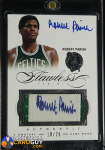 Robert Parish 2012-13 Panini Flawless Patches Autographs #17 SIGNED TWICE #/25 autograph, basketball card, numbered, patch