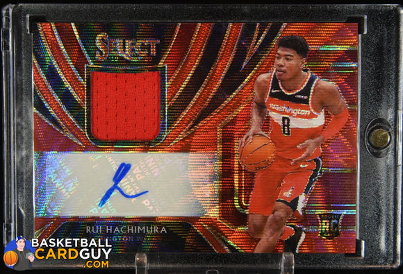 Rui Hachimura 2019-20 Select Rookie Jersey Autographs Prizms Red Wave #4 autograph, basketball card, prizm