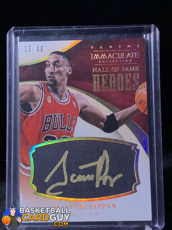 Scottie Pippen 2013-14 Immaculate Collection HOF Heroes Signatures #/49 - Basketball Cards