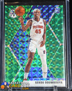 Sekou Doumbouya 2019-20 Panini Mosaic Mosaic Green #243 basketball card, prizm, rookie card