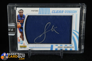 Sekou Doumbouya Clear Vision Autographed Jersey #1/10 autograph, basketball card, numbered, rookie card