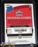 Shai Gilgeous-Alexander 2018-19 Donruss Optic RR RC basketball card, rookie card