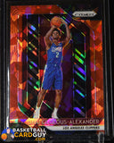 Shai Gilgeous-Alexander 2018-19 Panini Prizm Prizms Red Ice #184 basketball card, prizm, rookie card
