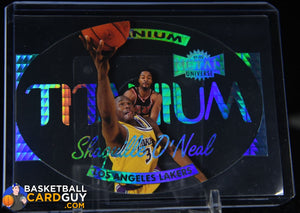 Shaquille O’Neal 1997-98 Metal Universe Titanium #4 90’s insert, basketball card