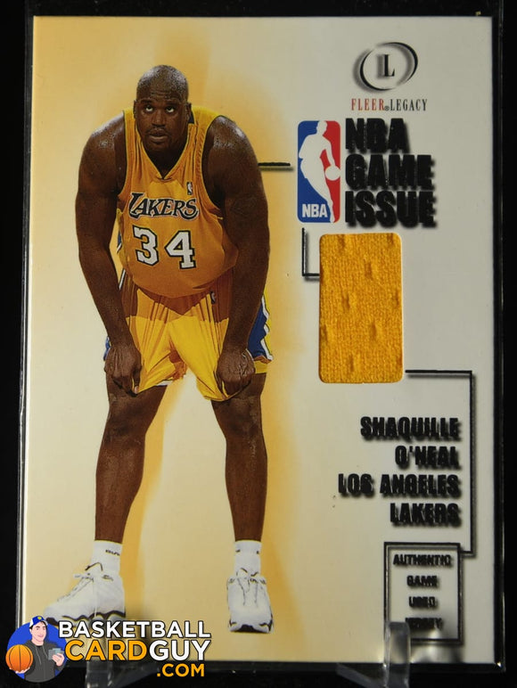 Shaquille O’Neal 2000-01 Fleer Legacy NBA Game Issue #GI14 basketball card, jersey