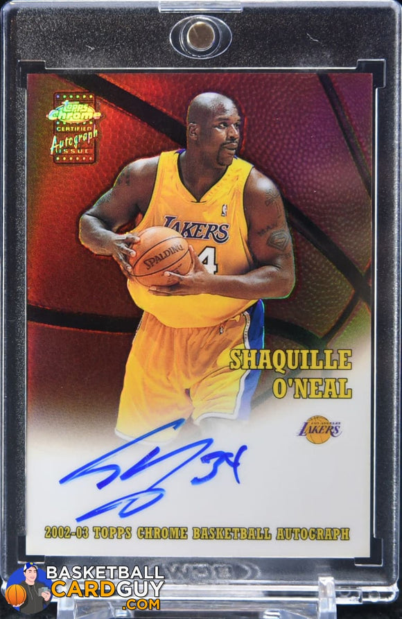 Shaquille O'Neal 2002-03 Topps Chrome Autographs #/850 - Basketball Cards