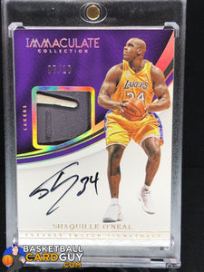 Shaquille O'Neal 2016-17 Immaculate Collection Sneaker Swatch Signatures Gold #/10 - Basketball Cards