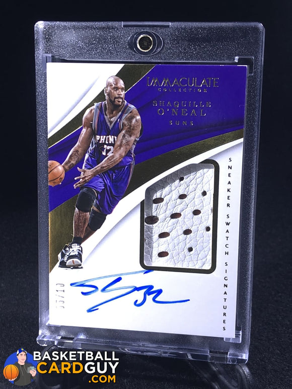 Shaquille O'Neal 2017-18 Immaculate Collection Sneaker Swatches Signatures Jumbo /10 - Basketball Cards