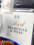 Shaquille O'Neal 2017 Leaf Pearl Pearlescent Patches Platinum Holo /3 - Basketball Cards