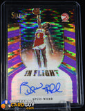 Spud Webb 2020-21 Select In Flight Signatures Prizms Neon Purple Pulsar #/15 autograph, basketball card, numbered, prizm