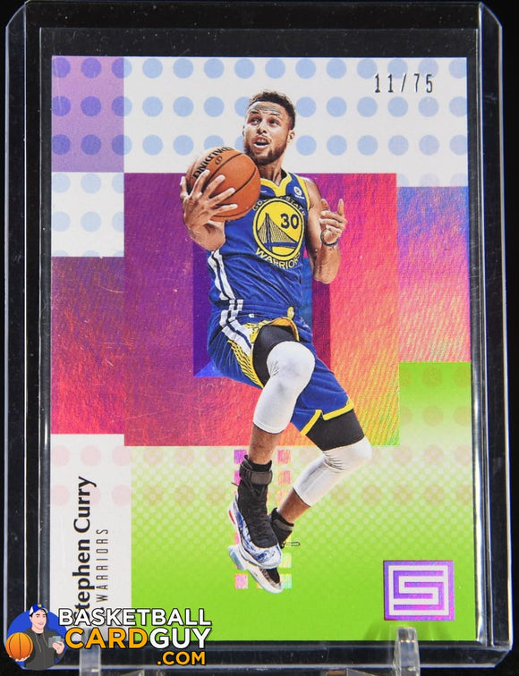 Stephen Curry 2017-18 Panini Status Green #83 #/79 basketball card, numbered