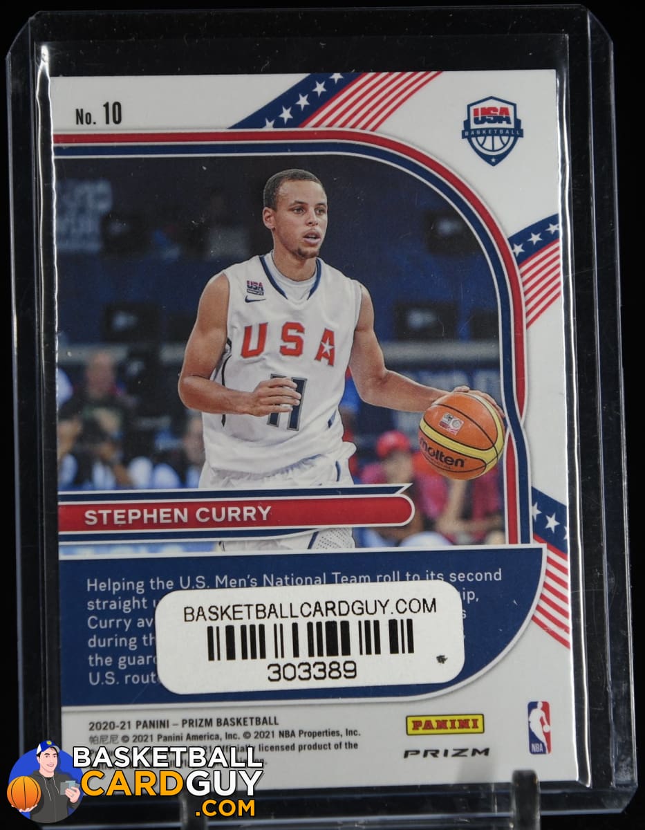 Stephen Curry 2020-21 Panini Prizm USA Basketball Prizms Green #10