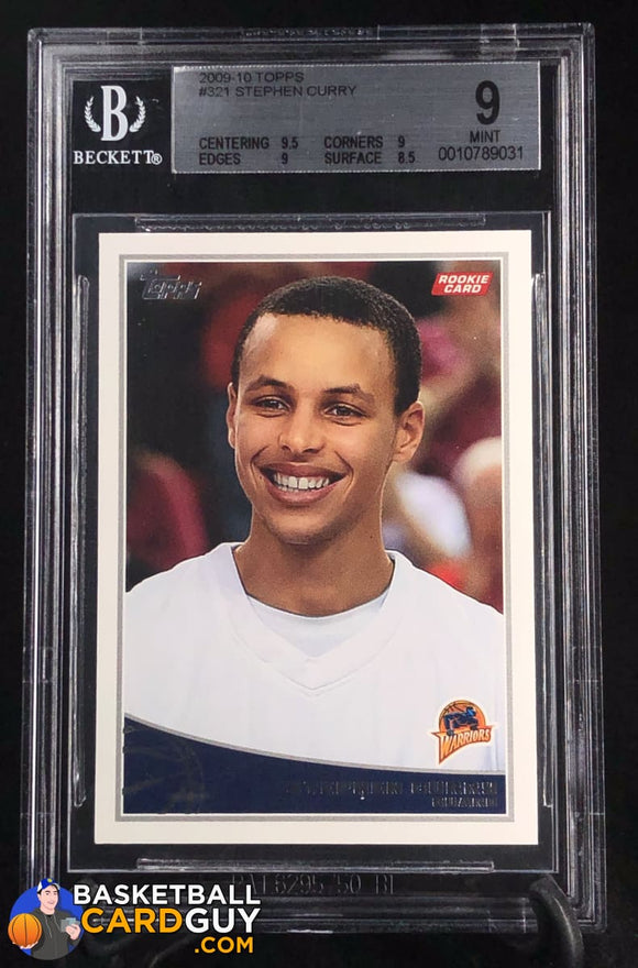 Stephen Curry Rookie 2009-10 Topps #321 RC BGS 9 MINT - Basketball Cards