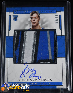 Stephen Zimmerman 2016-17 Panini National Treasures #135 JSY AU #/99 RC autograph, basketball card, numbered, patch, rookie card