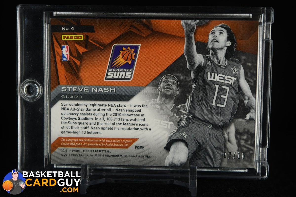 Steve Nash 2013-14 Panini Spectra All-Stars Jersey Autographs Gold 