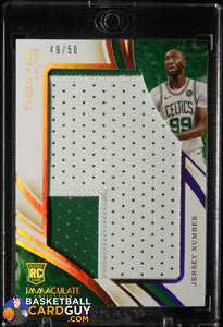 Tacko Fall 2019-20 Immaculate Jersey Number Patch Rookie RC #/50 basketball card, numbered, patch, rookie card