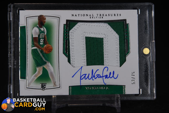 Tacko Fall 2019-20 Panini National Treasures Rookie Patch Autographs Horizontal #144 autograph, basketball card, numbered, patch, rookie 