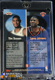 Tim Duncan / Larry Johnson 1998-99 Stadium Club Co-Signers #CO10 autograph, basketball card