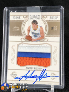 Timofey Mozgov 2010-11 Playoff National Treasures JSY AU RPA #/99 RC - Basketball Cards