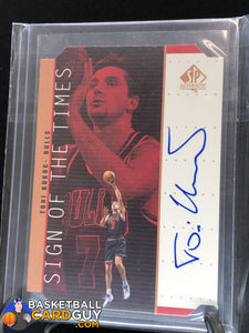 Toni Kukoc 1998-99 SP Authentic Sign of the Times Bronze #TK - Basketball Cards