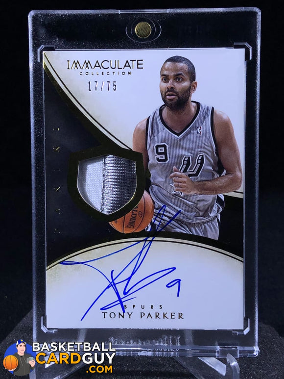 Tony Parker 2013-14 Immaculate Collection #164 JSY AU/75 - Basketball Cards