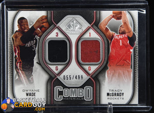 Tracy McGrady/Dwyane Wade 2009-10 SP Game Used Combo Materials #CMDT #/499 basketball card, game used, jersey, numbered