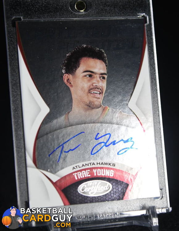 Trae Young 2018-19 Certified Certified Potential Autographs #5 autograph, basketball card, rookie card