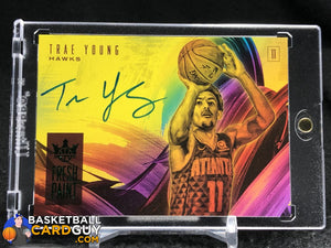 Trae Young 2018-19 Court Kings Fresh Paint Autographs Jade SSP - Basketball Cards