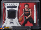 Trae Young 2018-19 Crown Royale Rookie Jerseys #38 RC basketball card, jersey, rookie card