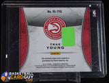 Trae Young 2018-19 Crown Royale Rookie Jerseys #38 RC basketball card, jersey, rookie card