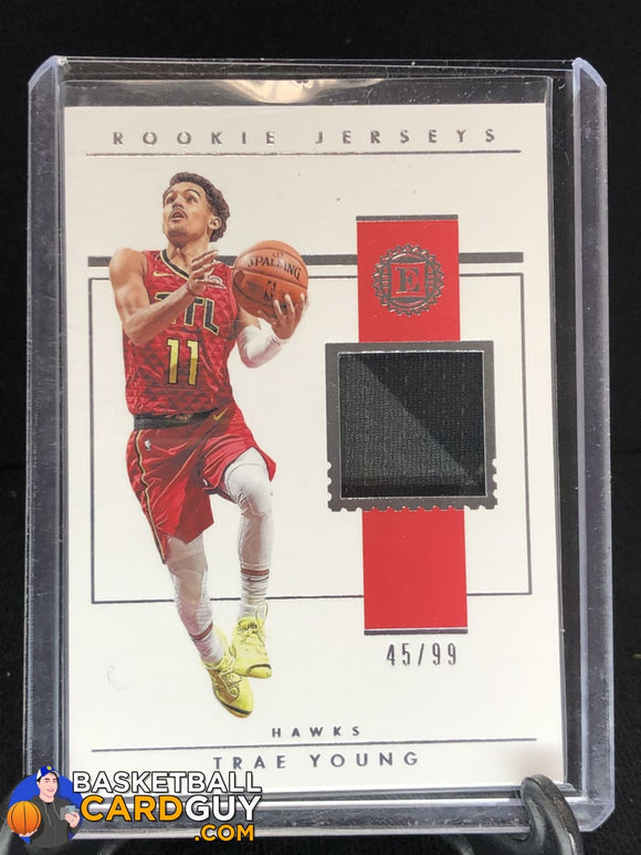 Trae Young 2018-19 Panini Encased Rookie Jerseys #/99 - Basketball Cards