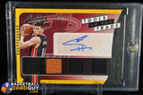 Tyler Herro 2019-20 Absolute Memorabilia Tools of the Trade Four Swatch Signatures Level 1 RC #/175 autograph, basketball card, jersey, 