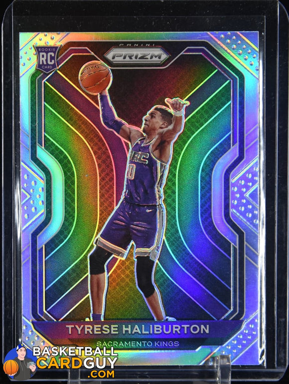 Tyrese Haliburton 2020-21 Panini Prizm Prizms Silver #262 basketball card, prizm, rookie card