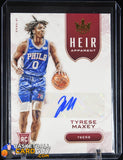 Tyrese Maxey 2020-21 Court Kings Heir Apparent Autographs #/99 autograph, basketball card, numbered, rookie card