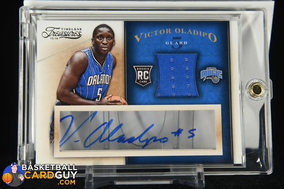 Victor Oladipo 2013-14 Timeless Treasures #104 JSY AU RC autograph, basketball card, jersey, numbered, rookie card