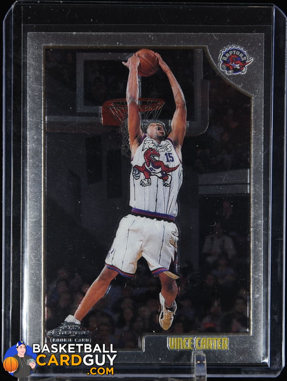 Vince Carter 1998-99 Topps Chrome #199 RC basketball card, rookie card
