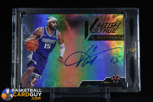 Vince Carter 2017-18 Panini Vanguard High Voltage Signatures #/49 autograph, basketball card, numbered